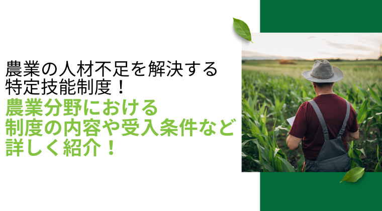 農業の人材不足を解決する特定技能制度！農業分野における制度の内容や受入条件など詳しく紹介！